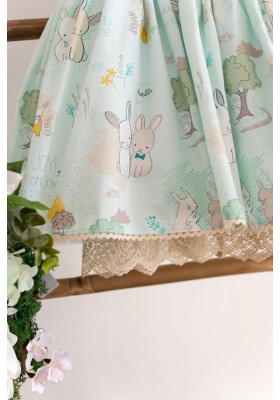 Mint Bunnies Dress