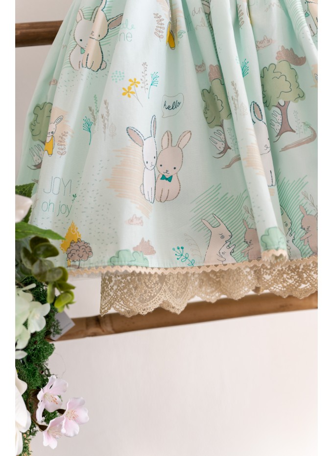 Mint Bunnies Dress