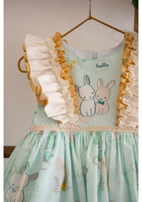 Mint Bunnies Dress