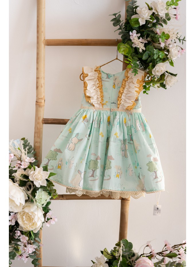 Mint Bunnies Dress