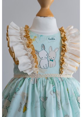 Mint Bunnies Dress