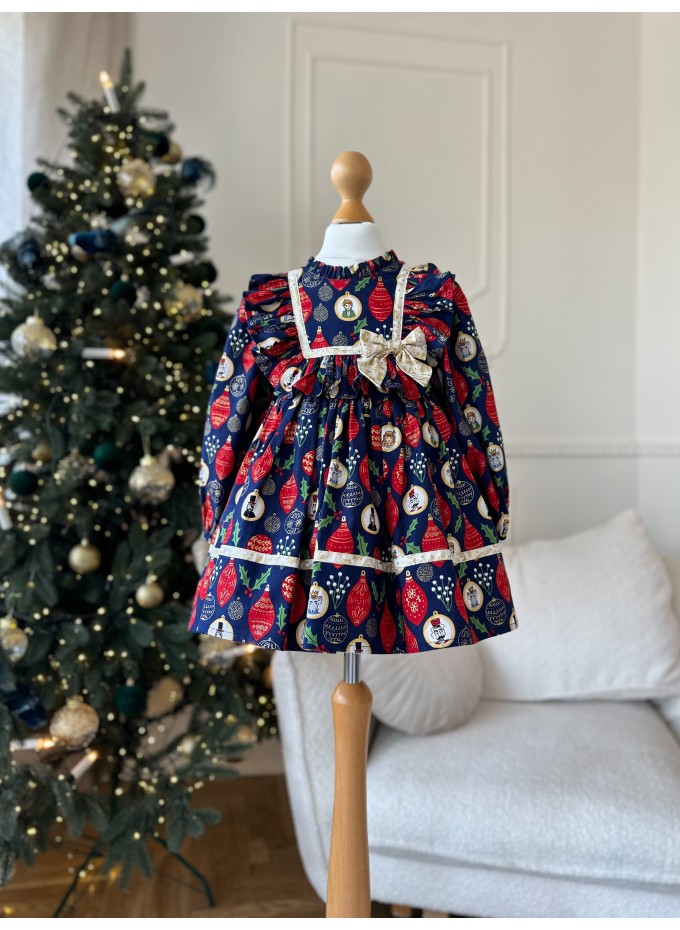 Enchanted Blue Nutcracker Holiday Dress