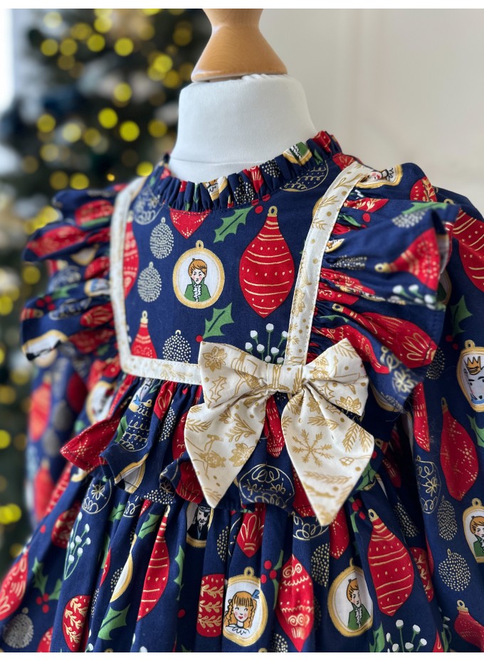 Enchanted Blue Nutcracker Holiday Dress