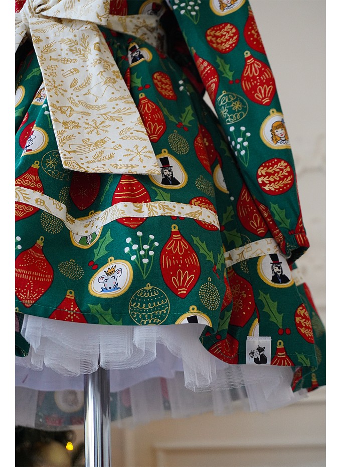 Enchanted Green Nutcracker Holiday Dress