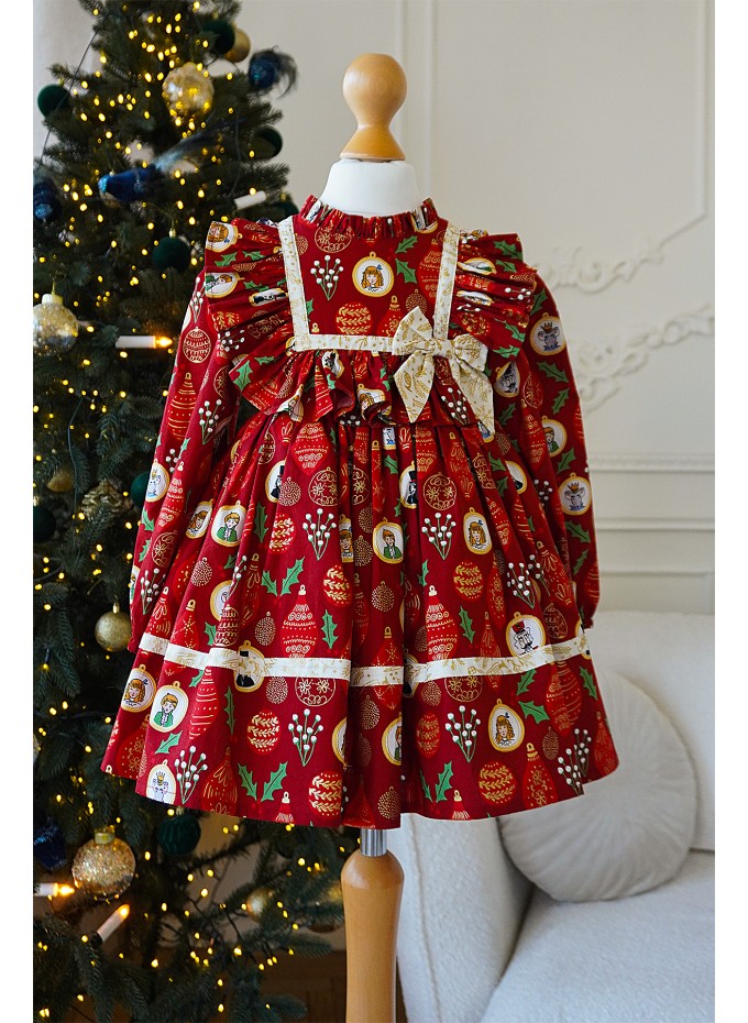 Enchanted Red Nutcracker Holiday Dress