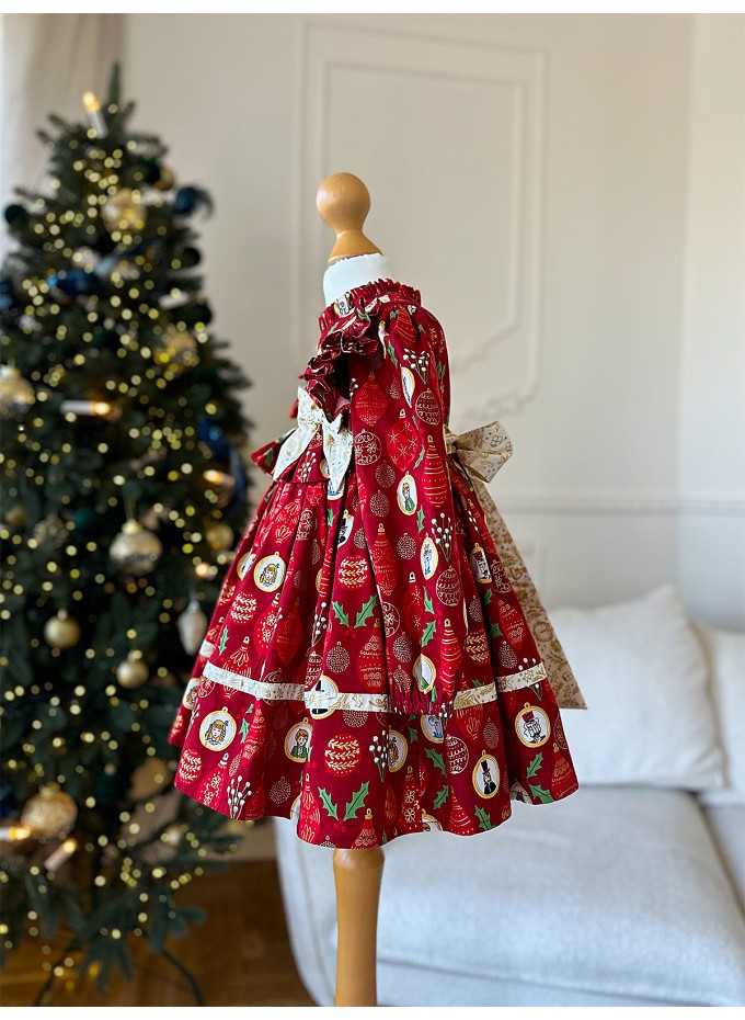 Enchanted Red Nutcracker Holiday Dress