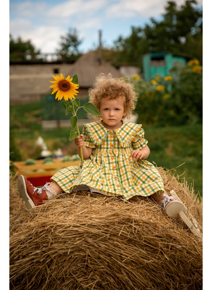 Gingham Green Dress – A Fresh and Charming Easter Look for Your Little One