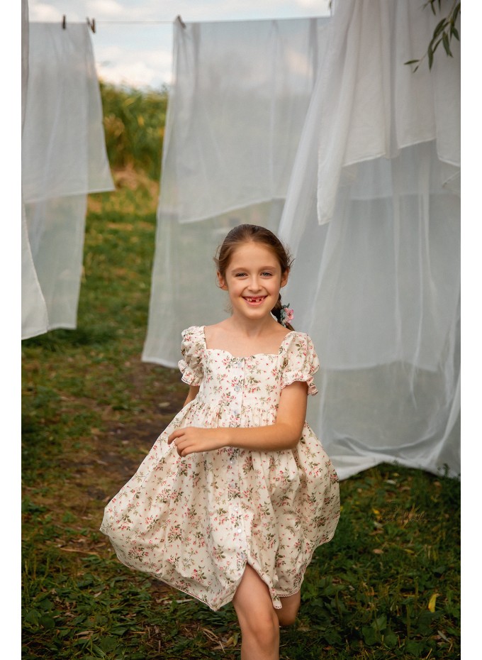 Rose white dress