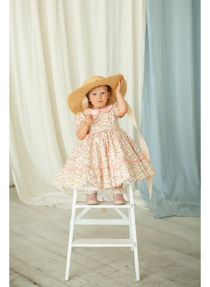 Watercolor Pink Dress – A Graceful Easter Outfit for Your Little One