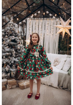 Enchanted Green Nutcracker Holiday Dress