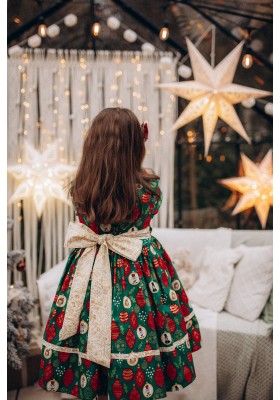 Enchanted Green Nutcracker Holiday Dress