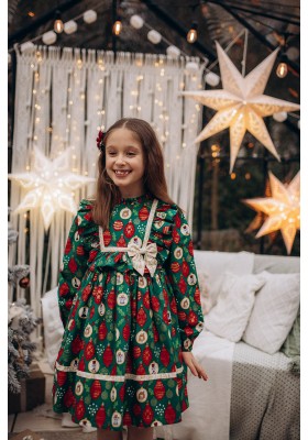 Enchanted Green Nutcracker Holiday Dress