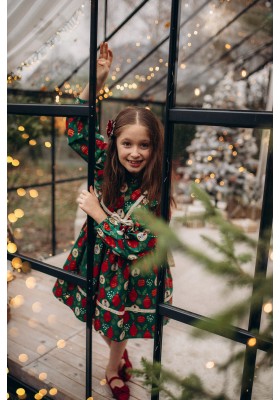 Enchanted Green Nutcracker Holiday Dress