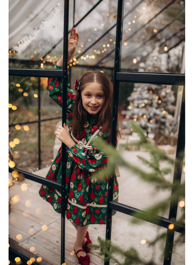 Enchanted Green Nutcracker Holiday Dress