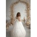 Charming Ivory Flower Girl Dress with Lace Details and Bow Accent