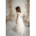 Charming Ivory Flower Girl Dress with Lace Details and Bow Accent